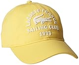 Lacoste Men's Gabardine Sailing Graphic Hat, Pollen/Flour, One Size