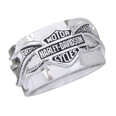 Sterling silver biker rings for men by Harley Davidson Sterling silver biker rings for men by Harley Davidson