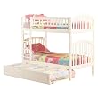 Richmond Twin/Twin Bunk Bed with Trundle Bed- White