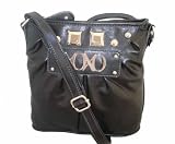 Xoxo Diablo11 Crossbody Messenger Handbag , Black