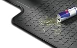 Honda Element Black All Weather All Season Rubber Floor Mats - fits model years 2003 2004 2005 and 2006 - Complete set includes 1 front full width mat and 1 rear full width mats