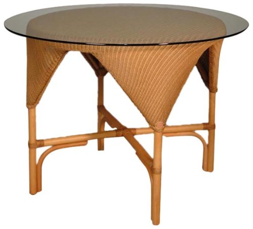 Hansen Lloyd-Loom 6390/108 Loomtisch rund mit Glasplatte / &oslash; 108 H 76 cm Preisvergleich