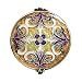 Purple Elegant Round Bejeweled Compact Mirror