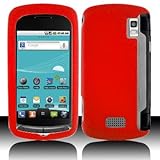 RUBBERIZED CRYSTAL RED Faceplate Phone Cover Sleeve Hard Snap On Case for L ....