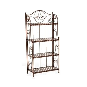 Jack Post Copper Ridge IM-303 4 Tier Bakers Rack in Antique Copper Finish by Bakers Racks