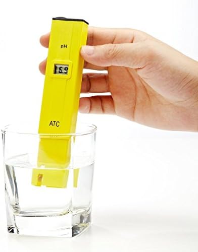 UPmagic 0.1pH High Accuracy Water pH meter of Pocket Size with ATC (Automatic Temperature Compensation), Full Measurement of 0-14pH, Big LCD Backlit, Pen Type Handheld Tester, 0.1pH Resolution