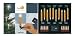 Krinner 74103 Kabellose Christbaumkerze Lumix - 10er Basis-Set gold, weisses Licht