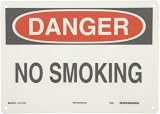 41dH6wibKeL. SL160  Master Lock S17500 10 Width x 7 Height Polypropylene, Black and Red on White Safety Sign, Header Danger, Legend No Smoking Beyond This Poiint Reviews