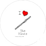 Review Danetre Gifts  / 58mm Round Metal and Plastic Pin Badge--I Love The Flute