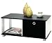 Furinno Coffee Table with Bin Drawer - Black & Whi