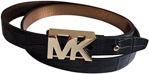 Michael Kors Womens Embossed Belt Black M