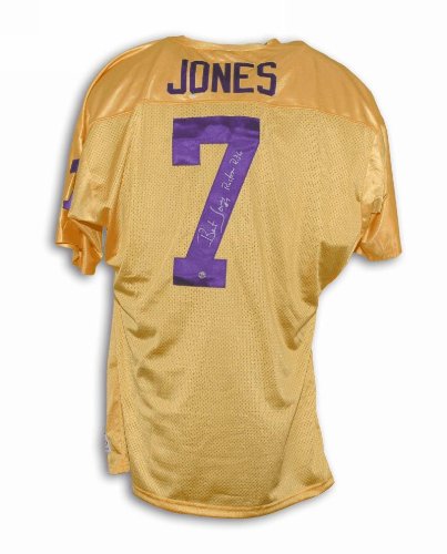 Autographed Bert Jones Lsu Jersey Inscribed #7 And Rustin Rifle