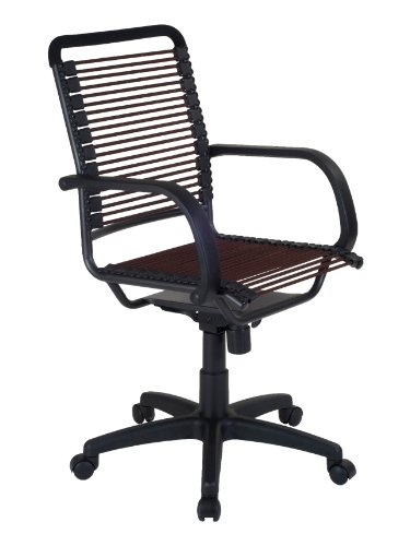 ITALMODERN Bungie High Back Office Chair, Brown Bungies / Graphite Black Frame