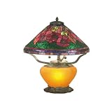 Buy Dale Tiffany TT60918 Poppy Tiffany Table Lamp, Amber and Art Glass Shade by Dale Tiffany Lamps