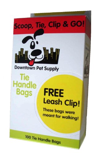 300 Biodegradable Pet Waste Clean-Up Bags with Tie Handles & Leash Clip
