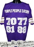 Carl Eller signed Minnesota Vikings Prostyle Jersey 4 sig
