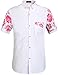 SSLR Men's Short Sleeve Flowered Button Down Shirts