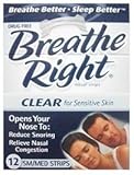 (120 Strips) Breathe Right Nasal Strips Clear Small Medium Sensitive Skin