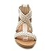 Ollio Women's Shoe Cross Braided Multi Color Flat Sandal