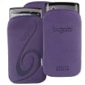 Universelle Handytasche von Bugatti "purple" SlimCase - Handy Etui / Schutzhülle für Acer beTouch E100, beTouch E200 & Apple iPhone 1.0, iPhone 3G, iPhone 3Gs, iPhone 4 sowie iPod Touch - Size: M - Inkl. Original arcotec Handybändchen