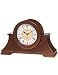 Cambria Chimes Antique Walnut 12" Wide Bulova Mantel Clock Cambria Chimes Antique Walnut 12" Wide Bulova Mantel Clock