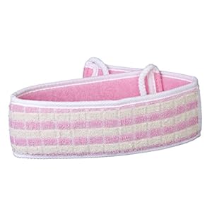 Sangle Lave dos en Tissu Eponge Accessoire pour Bain Rose