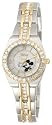 Disney Women's Mickey Mouse Two-Tone Rhinestone Bracelet Watch #MK2003