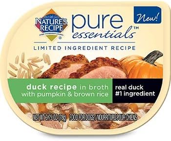 Nature's Recipe Pure Essentials Duck, Pumpkin & Brown Rice Wet Dog Food, 2.75 oz., Case of 24
