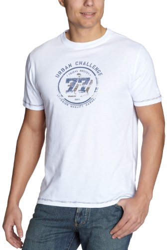 camel active round- neck Herren T-Shirts, Gr. 52 (L), Wei (white 1) Preisvergleich