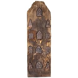 Teak Shingle with Buddha Wall Hanging