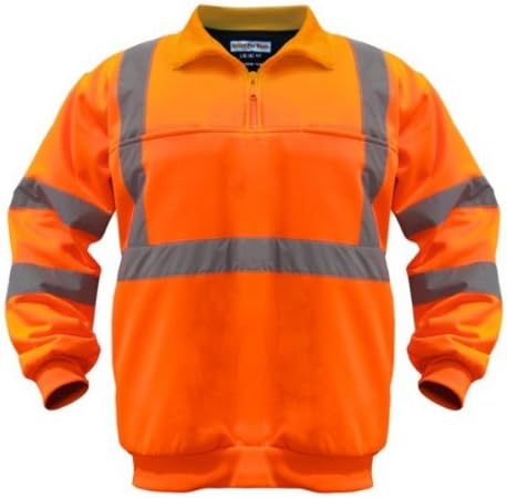Utility Pro UPA542 Polyamide High-Vis 1/4 Zip Pullover with Dupont Teflon fabric protector, Orange, 2X-Large