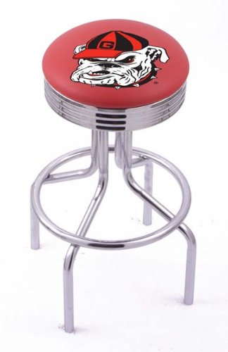 Georgia Bulldogs Tulip Base Swivel Bar Stool