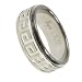 Titanium Rings with silver inlay, Spinner Ring - Sizes: 08-13/Width: 7.5mm