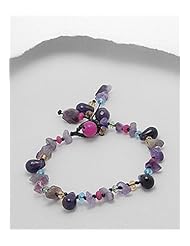 Cotton Waxed Thread Amethyst Bracelet
