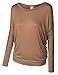 BIADANI Women Round Neck Soft Drape Dolman Tunic Top - Made in USA