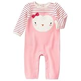 GYMBOREE(ジンボリー) ペンギン フリース 1-ピース ポーラー ピンク ロンパース長袖 0～3ヶ月【並行輸入】