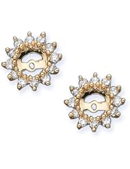 10K Yellow Gold 1/2 ct. Diamond Earring Jackets (Higher Quality)