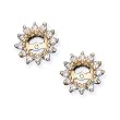 10K Yellow Gold 1/2 ct. Diamond Earring Jackets (Higher Quality)