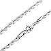 Silver 4.0mm Wide Stainless Steel Necklace Rope Twist Chain Link 18~36 Inch