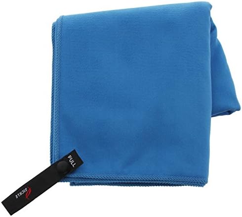 Sickle Compact Microfiber Travel Towel with Storage Bag and Lifetime Warranty (Ocean Blue, X-Large 34in x 60in)