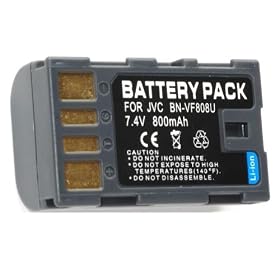 Replacement BATTERY *800mAh* For JVC BN-VF808 / BN-VF808U, BN-VF815 / BN-VF815U, BN-VF823 / BN-VF823U