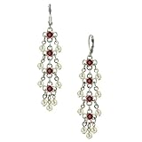 Victorian Siam Pearl Dangle Earrings