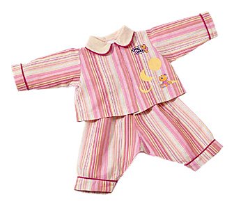 Baby Born  Glow in the Night Pajamas - Stripes