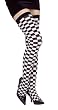Checkered Thigh High Tights - Adult Std.