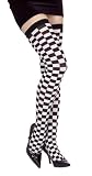 Checkered Thigh High Tights - Adult Std.