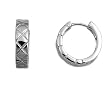 Huggie Earrings - Sterling Silver, Size: 17mm x 4mm