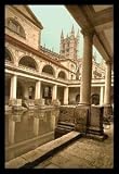 Framed Black poster printed on 20 x 30 stock. Roman Baths and Abbey