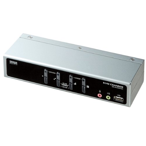 SANWA SUPPLY SW-KVM4HVC USB・PS/2コンソール両対応パソコン自動切替器(4:1)
