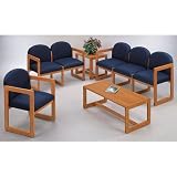 Fabric Reception Seating Group Classic Round Back Collection by Lesro - CH02863