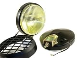 100 Series Thinline Halogen Yellow Fog Light w/ Guard, Kit - Black